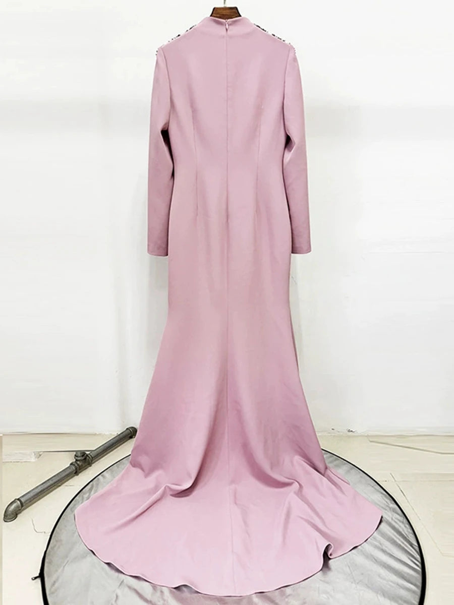 Spliced Bead Luxurious Dresses