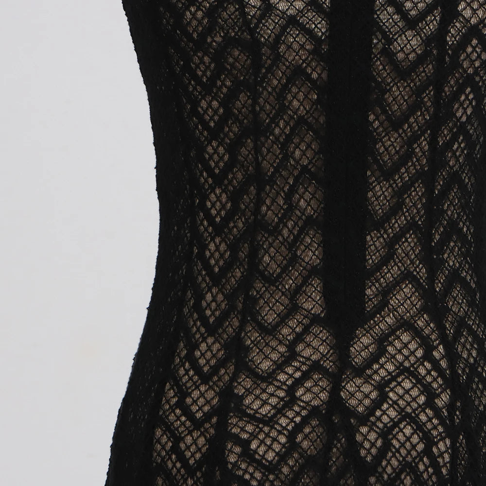Spliced Sheer Dresses