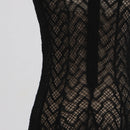 Spliced Sheer Dresses
