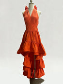 Patchwork Ruffles Dress