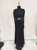 Spliced Belt Temperament Dresses