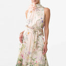 3D Flower Lace Up Dress