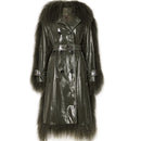 Shiny Patent Leather Trench Coat