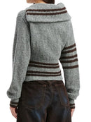 Striped Zipper Sweaters