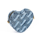 Lady Heart Shaped Bag Wash Denim