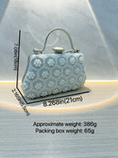 White Beading Tote Bag