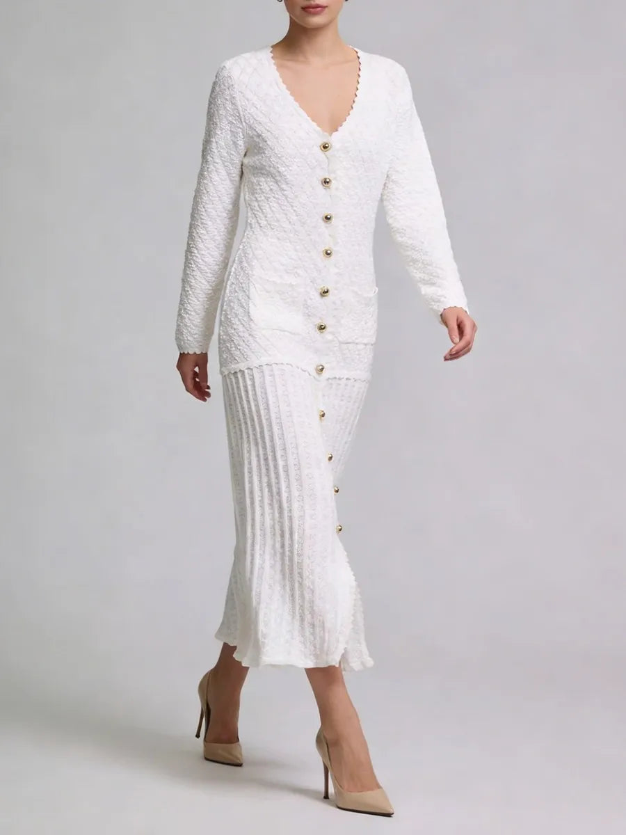 Sleeves Patchwork Pockets Basics Dresses