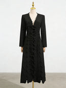 Solid Spliced Bowknot Temperament Dresses