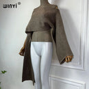 Pullover Sweater Cape Poncho