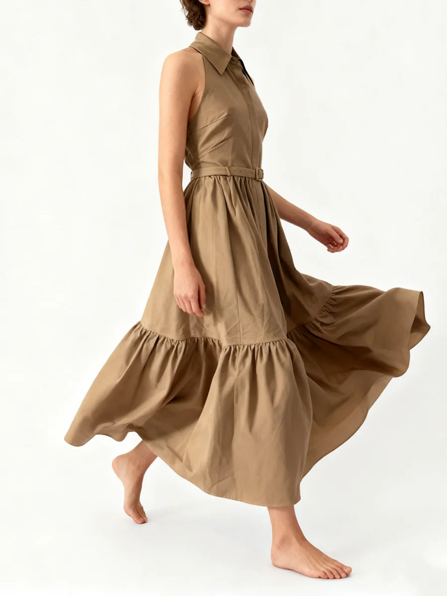 Folds Sleeveless Dress