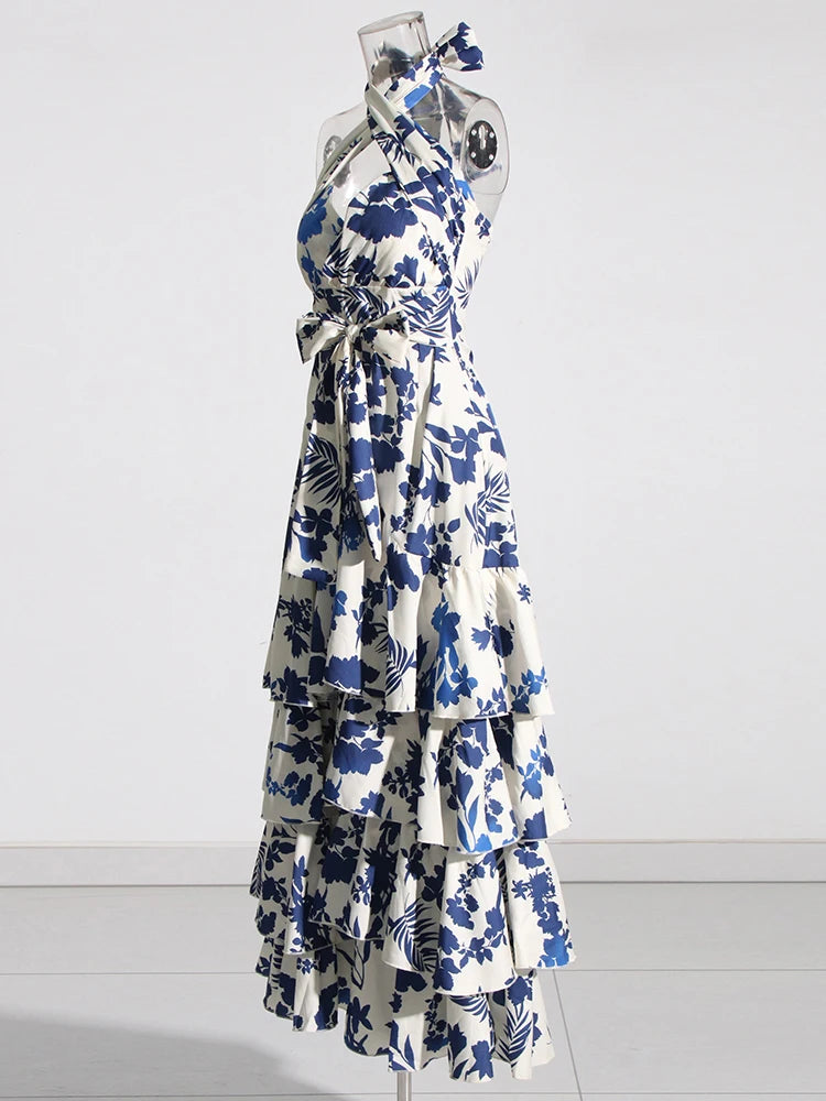 Layered Ruffles Hem Dress Female New
