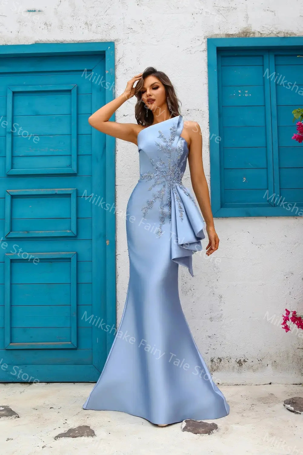 Satin Evening Glitter Dresses