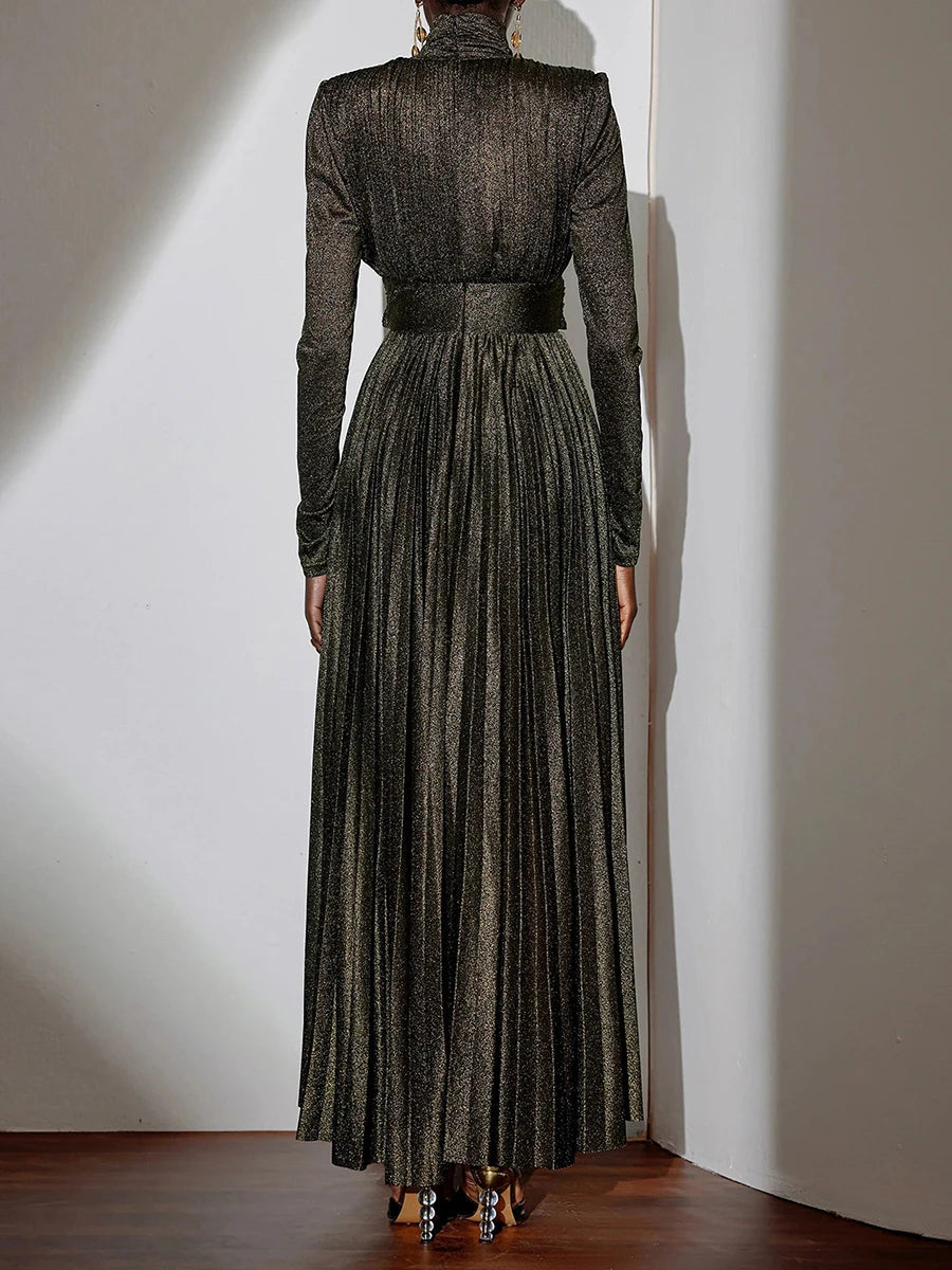 Spliced Belt Temperament Dresses