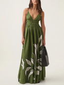 Printing Loose Spliced Dresses