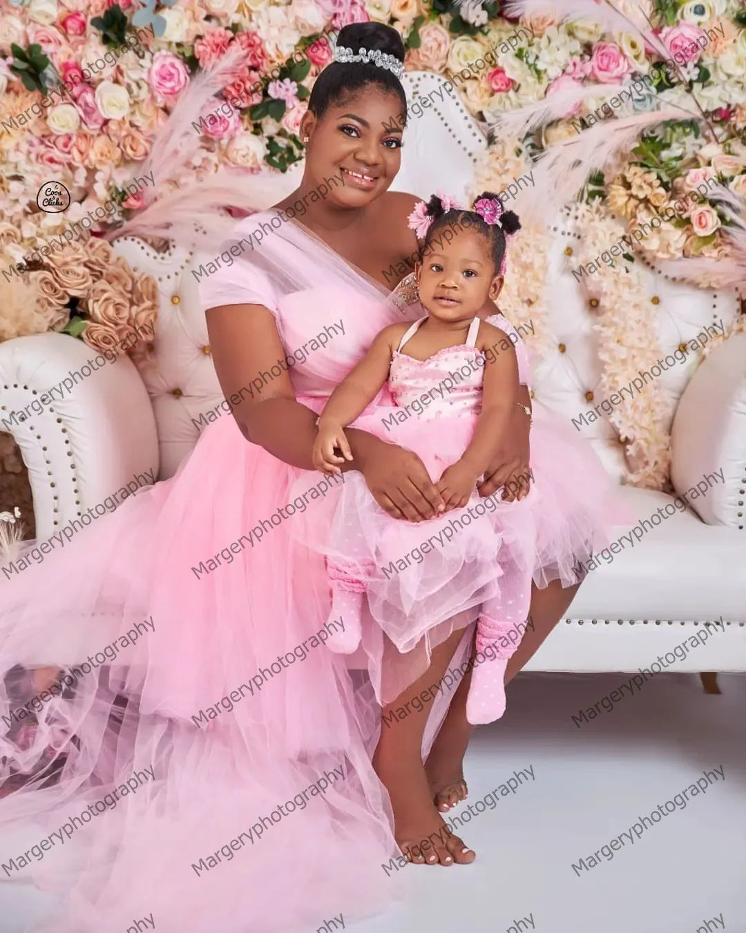 Tulle Mother And Daughter Dresses