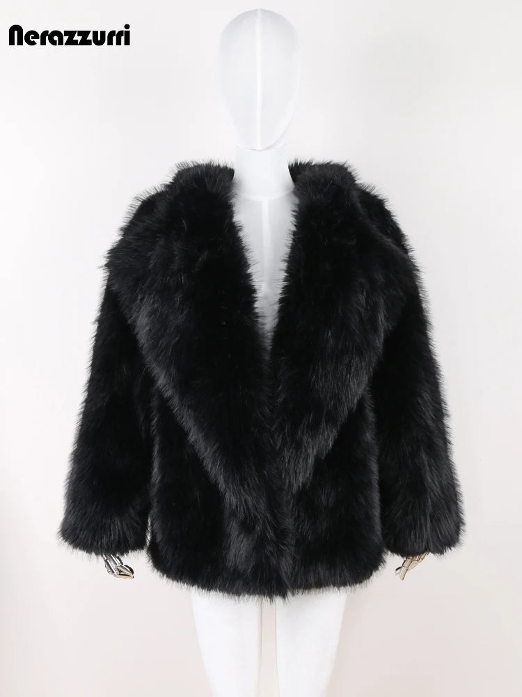 Soft Faux Fox Fur Coat