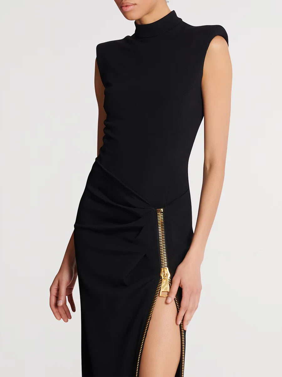 Zipper Minimalist Dresses