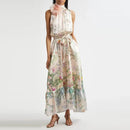 3D Flower Lace Up Dress