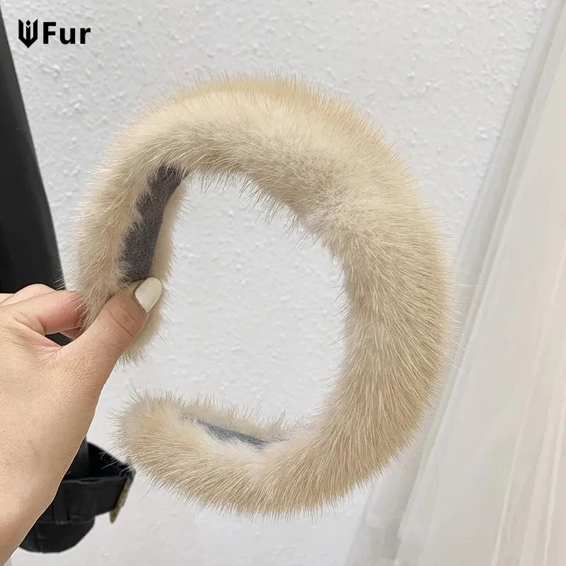 Real Mink Fur Headbands