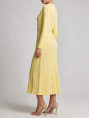 Sleeves Patchwork Pockets Basics Dresses