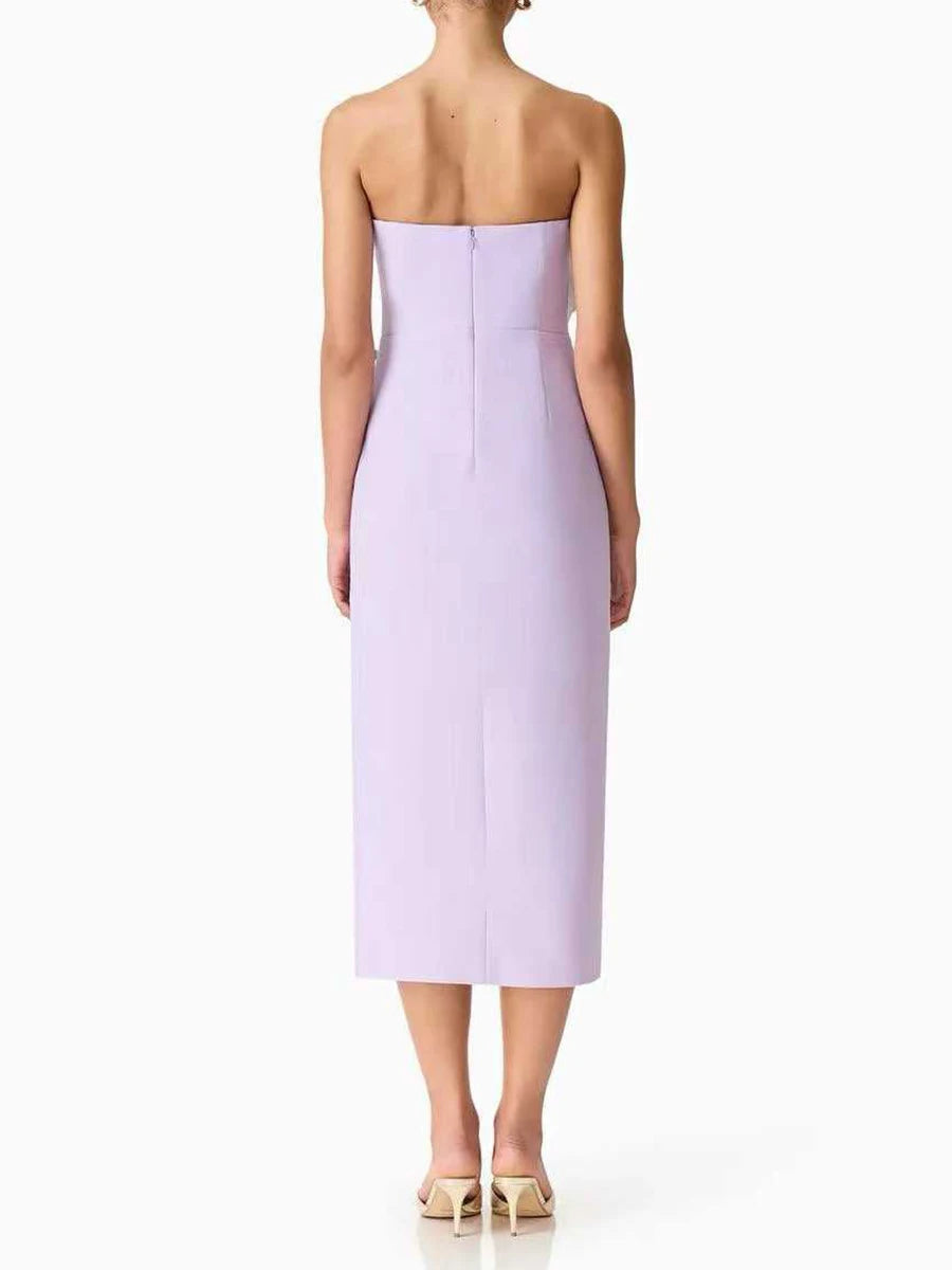 Spliced Appliqués Slimming Dresses