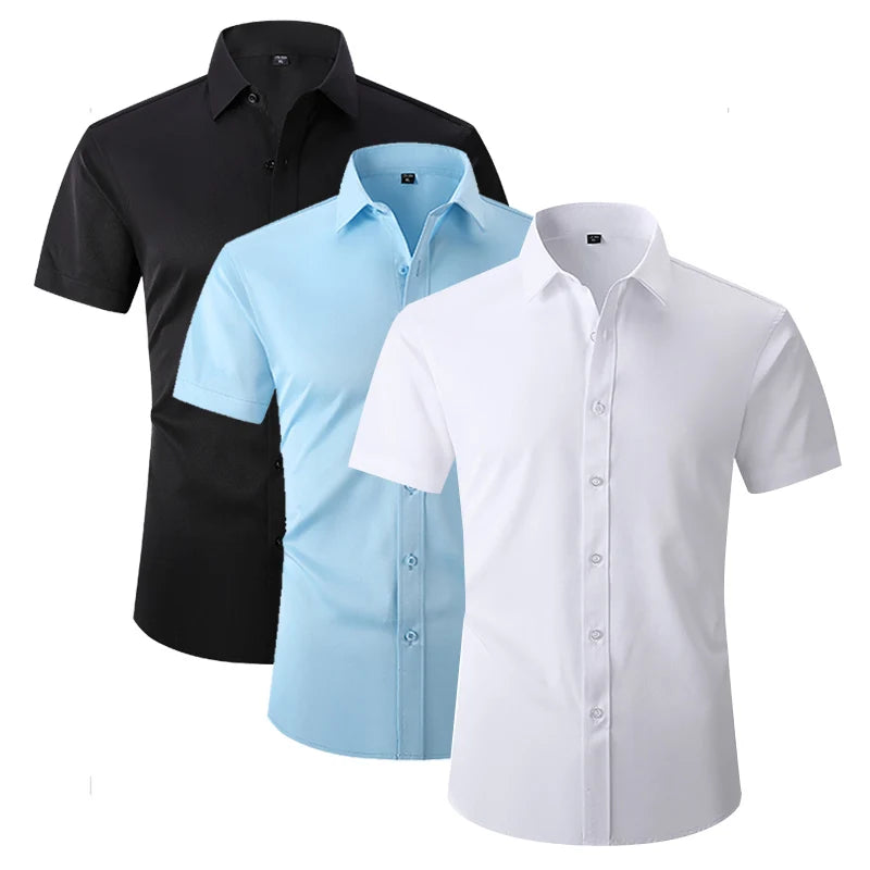 Men's Solid Short Sleeve Shirts