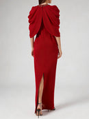Bead Slimming Long Dress