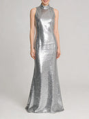 Spliced Sequins Dresses