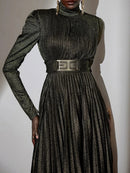 Spliced Belt Temperament Dresses