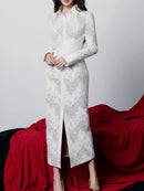Spliced Lace Dresses