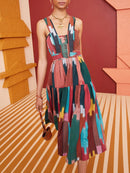 Spliced Button Dresses