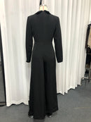 Solid Slimming Spliced Beading  Jumpsuits