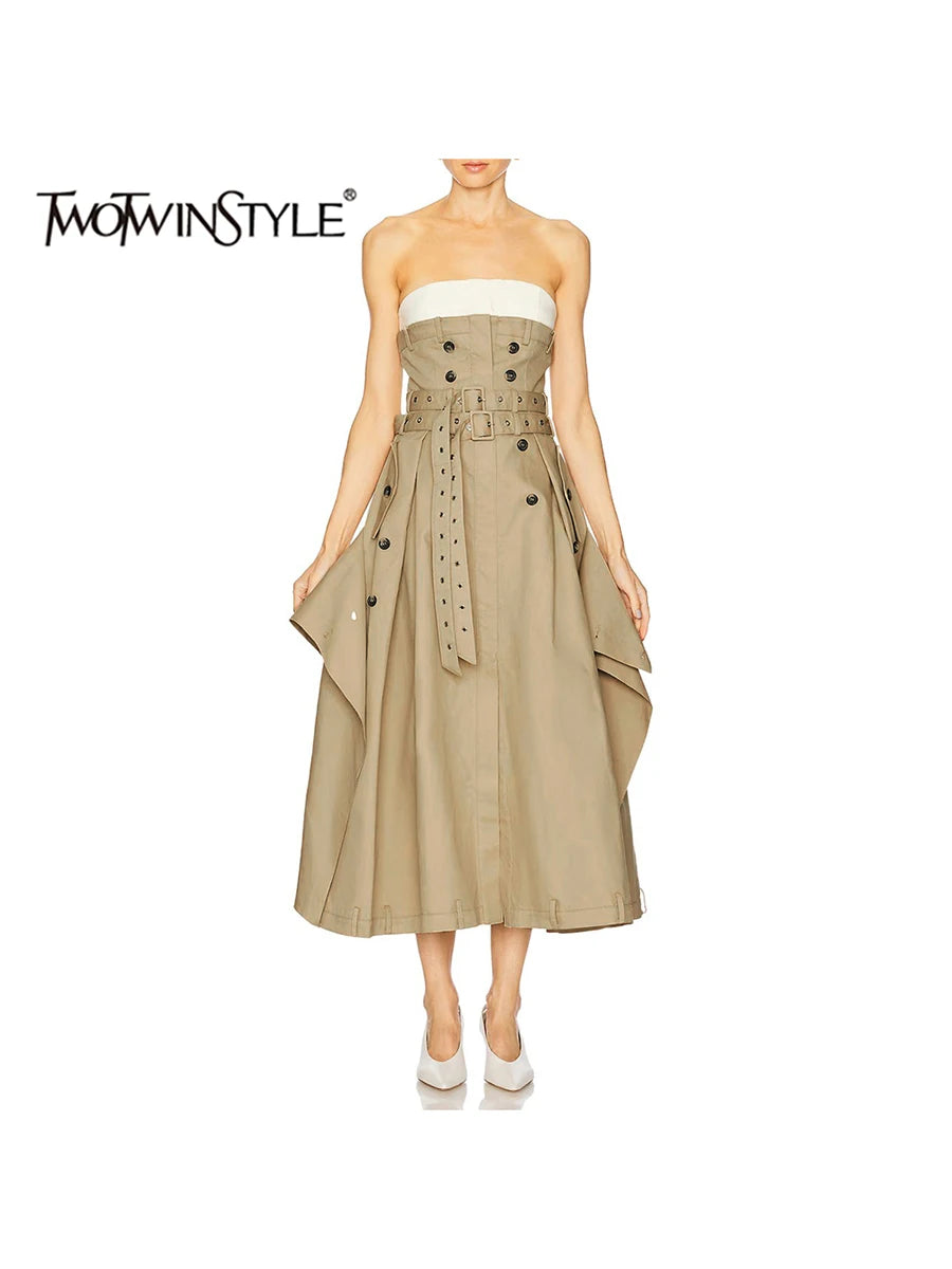 Strapless Sleeveless Dress