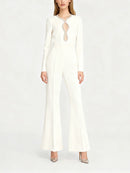 Hollow Out Spliced Bead Minimalist Jumpsuit