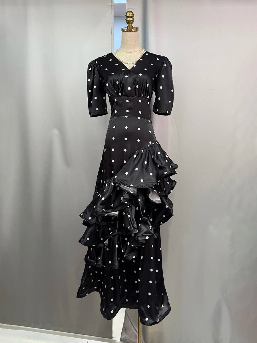 Hit Color Dot Dresses
