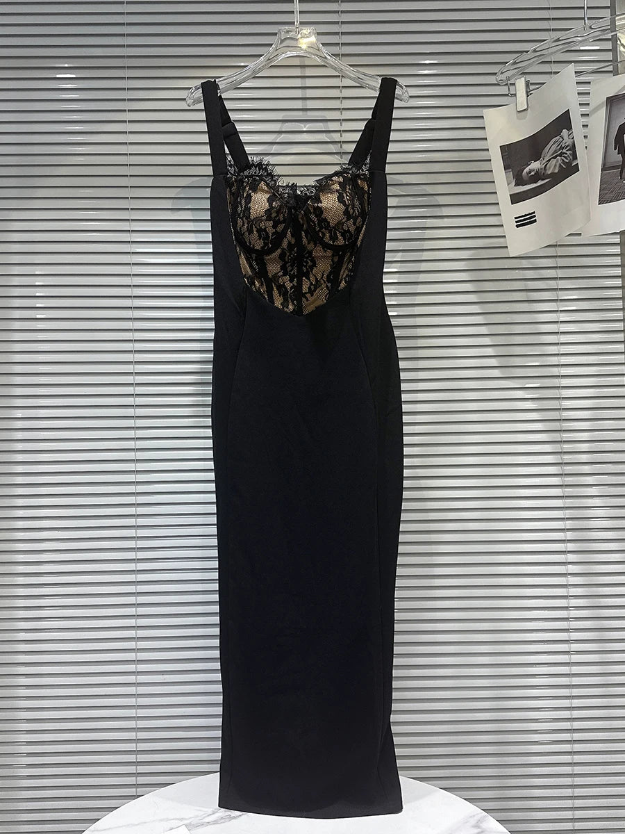 Spliced Lace Dresses