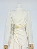 Slimming Spliced Bead Dresse