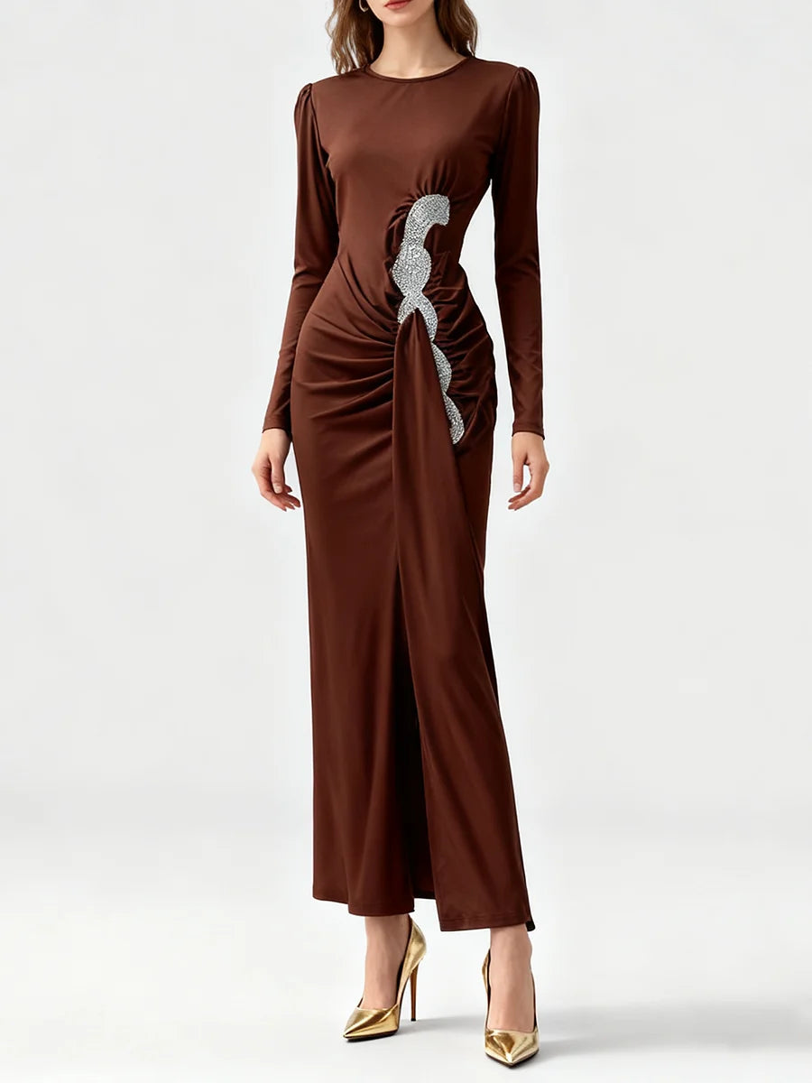 Spliced Bead Elegant Dresses