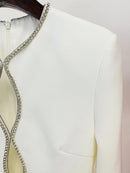 Hollow Out Spliced Bead Minimalist Jumpsuit