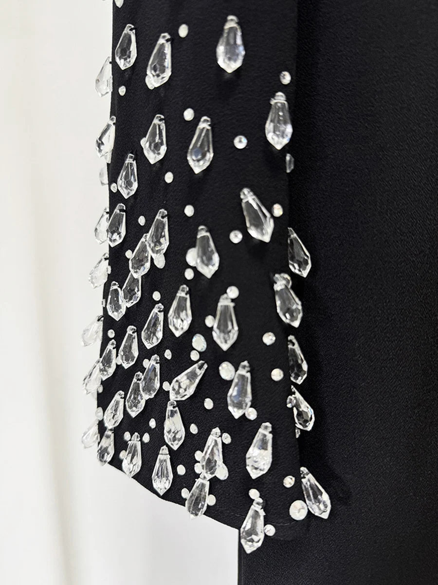 Solid Spliced Bead Dresses