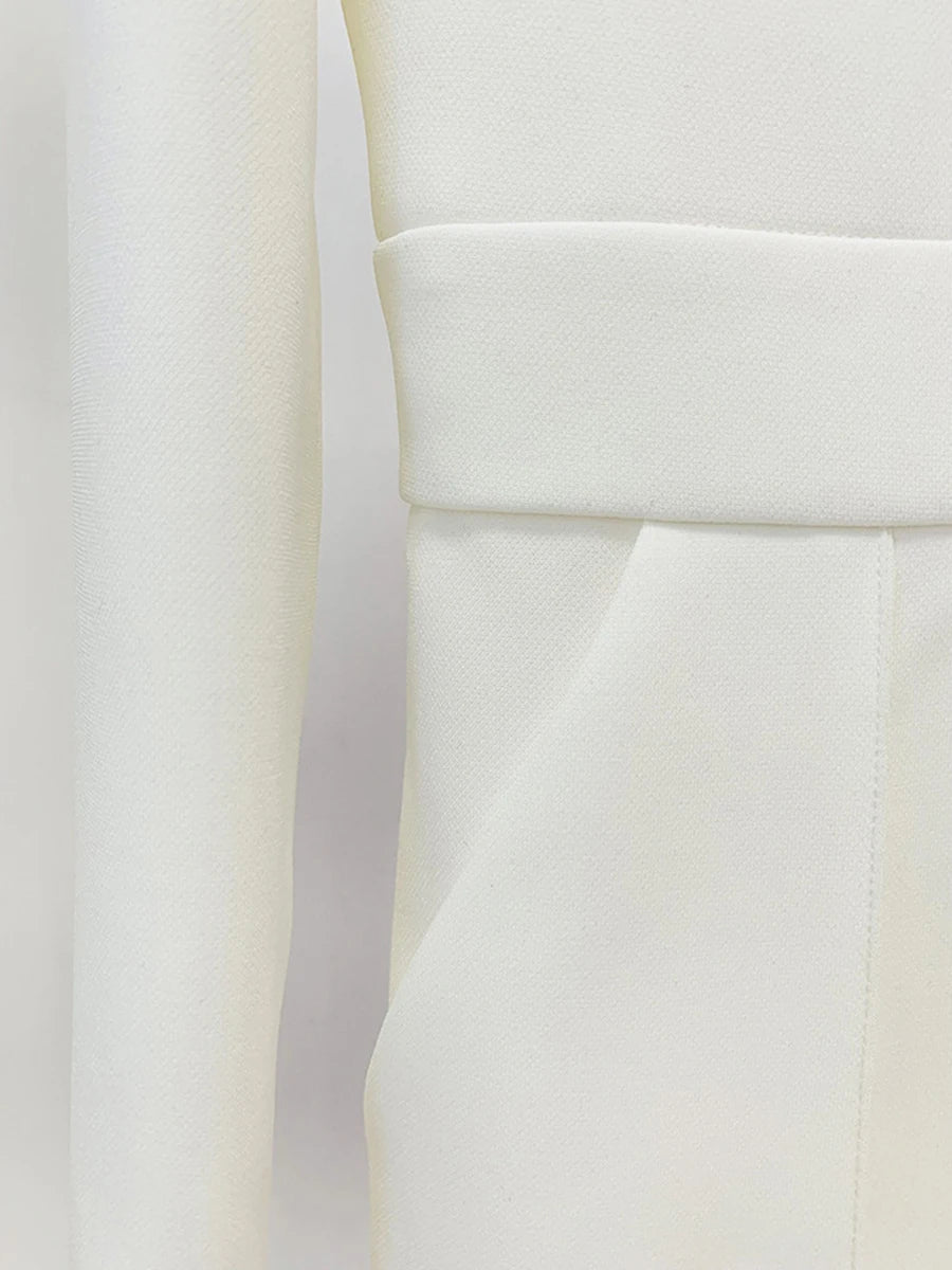 Hollow Out Spliced Bead Minimalist Jumpsuit