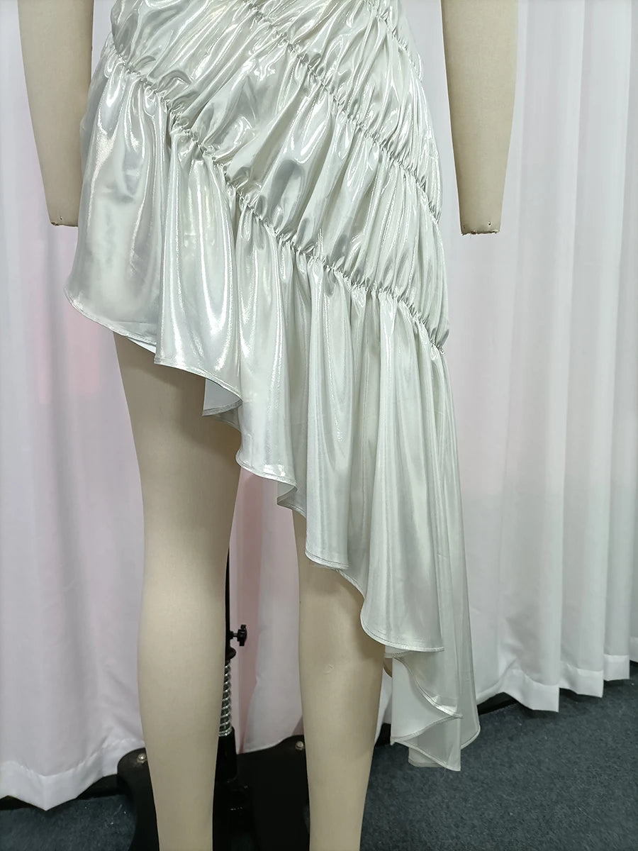 Spliced Folds Dresses