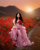 Fluffy Tulle Maternity Robes