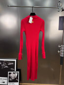 Single Breasted Basics Knit Dresses