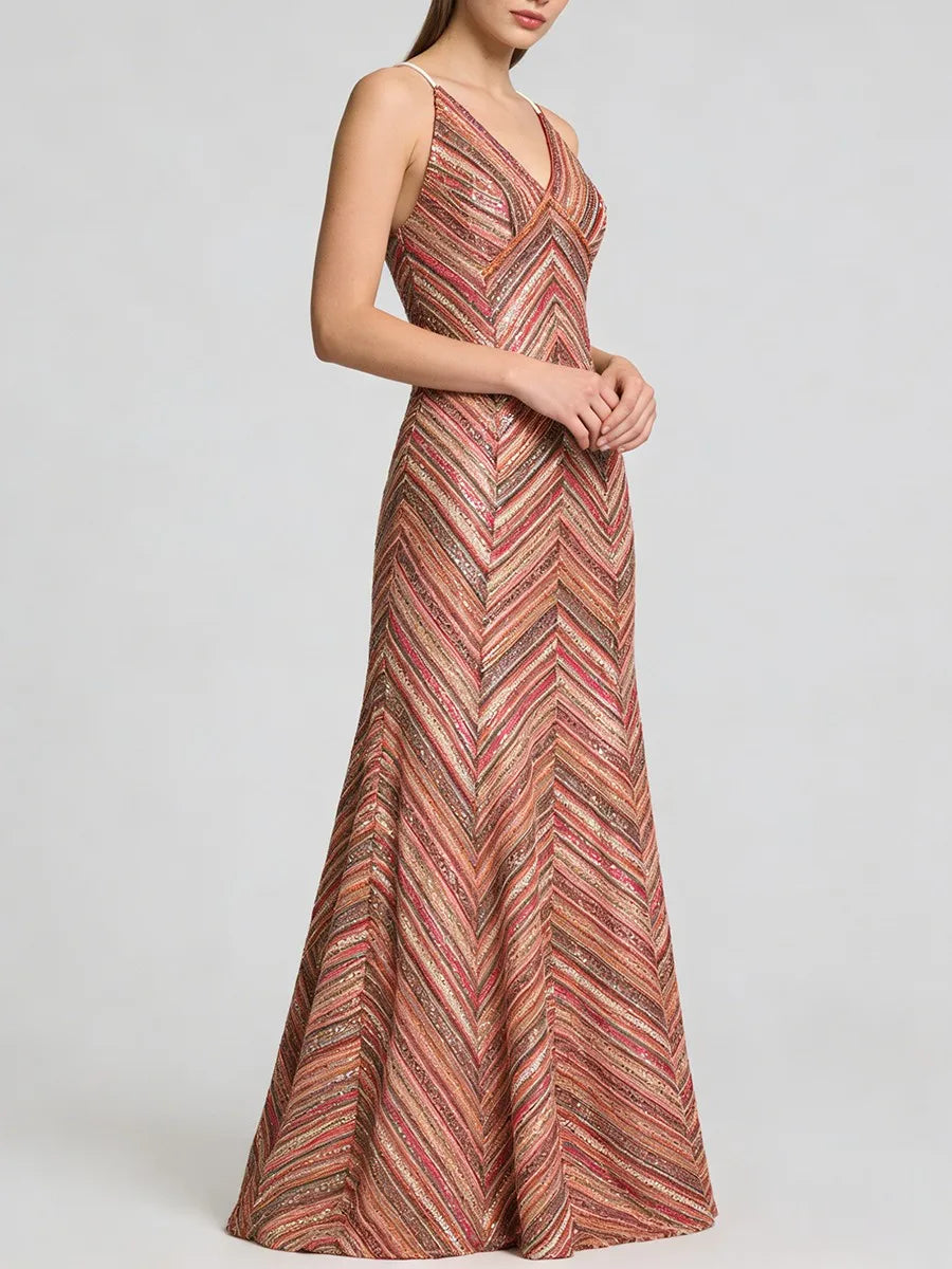 Backless Tunic Sequins Dress