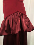 Spliced Ruffles Folds Long Dress