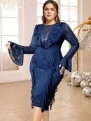 Plus Size Lace Evening Dress