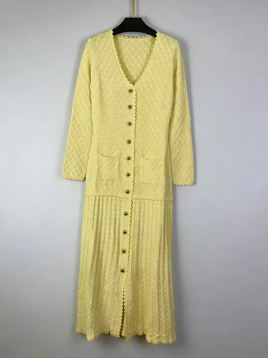 Sleeves Patchwork Pockets Basics Dresses