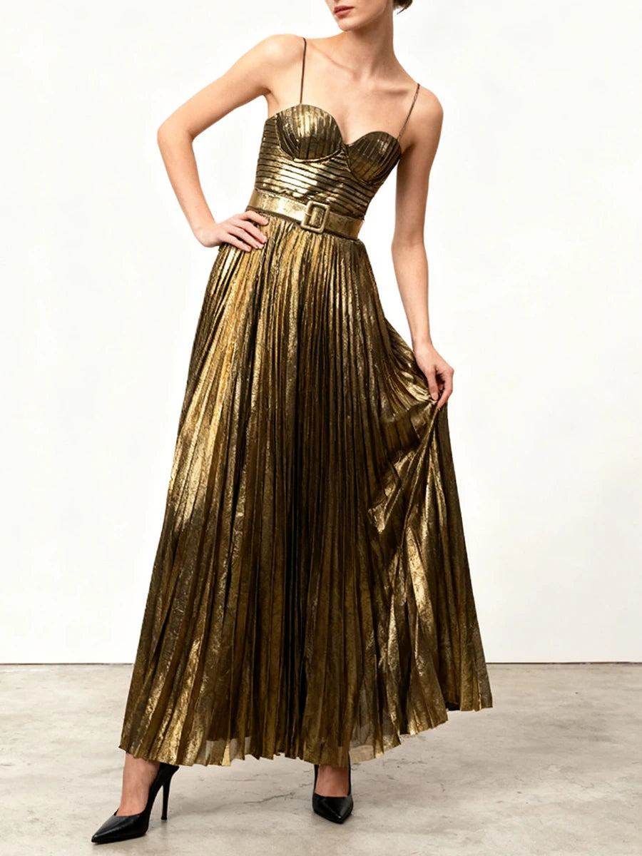 Strapeless Gold Dress