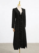 Solid Spliced Bowknot Temperament Dresses